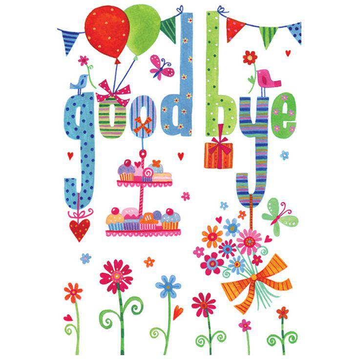 Pictura Good-Bye Congratulations Card from the Everyday Cards collection, featuring a heartfelt farewell design.